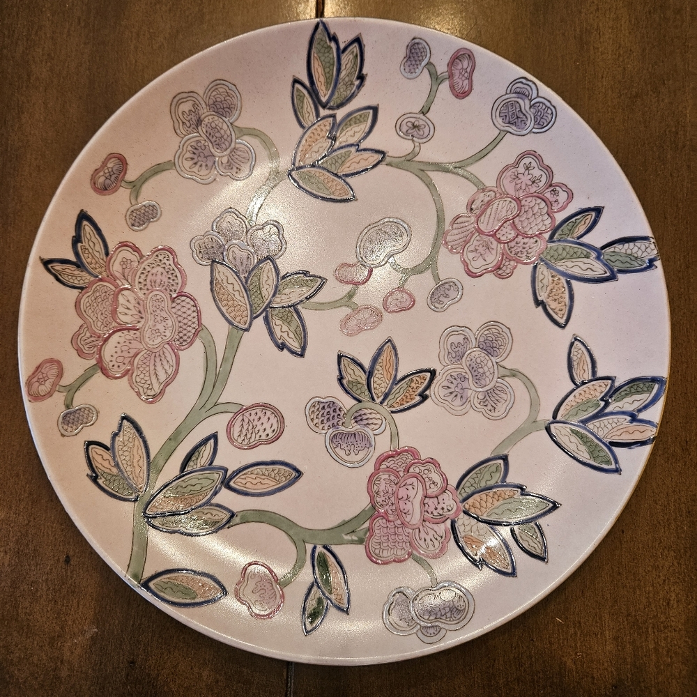 Vintage floral plate